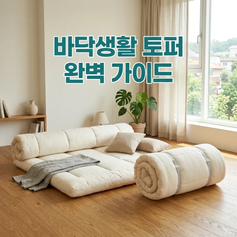 바닥 생활용 토퍼 추천 — 두께·소재·관리법 2026 완벽 가이드